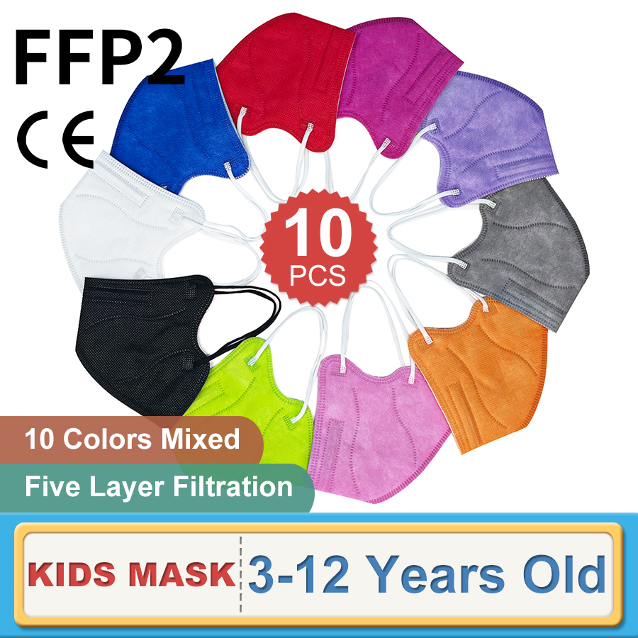 Kn95 Respirator Mask - 10 шт., детские маски-респираторы KN95, 3-12